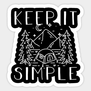 Keep it Simple Hiking Lover Gift Sticker